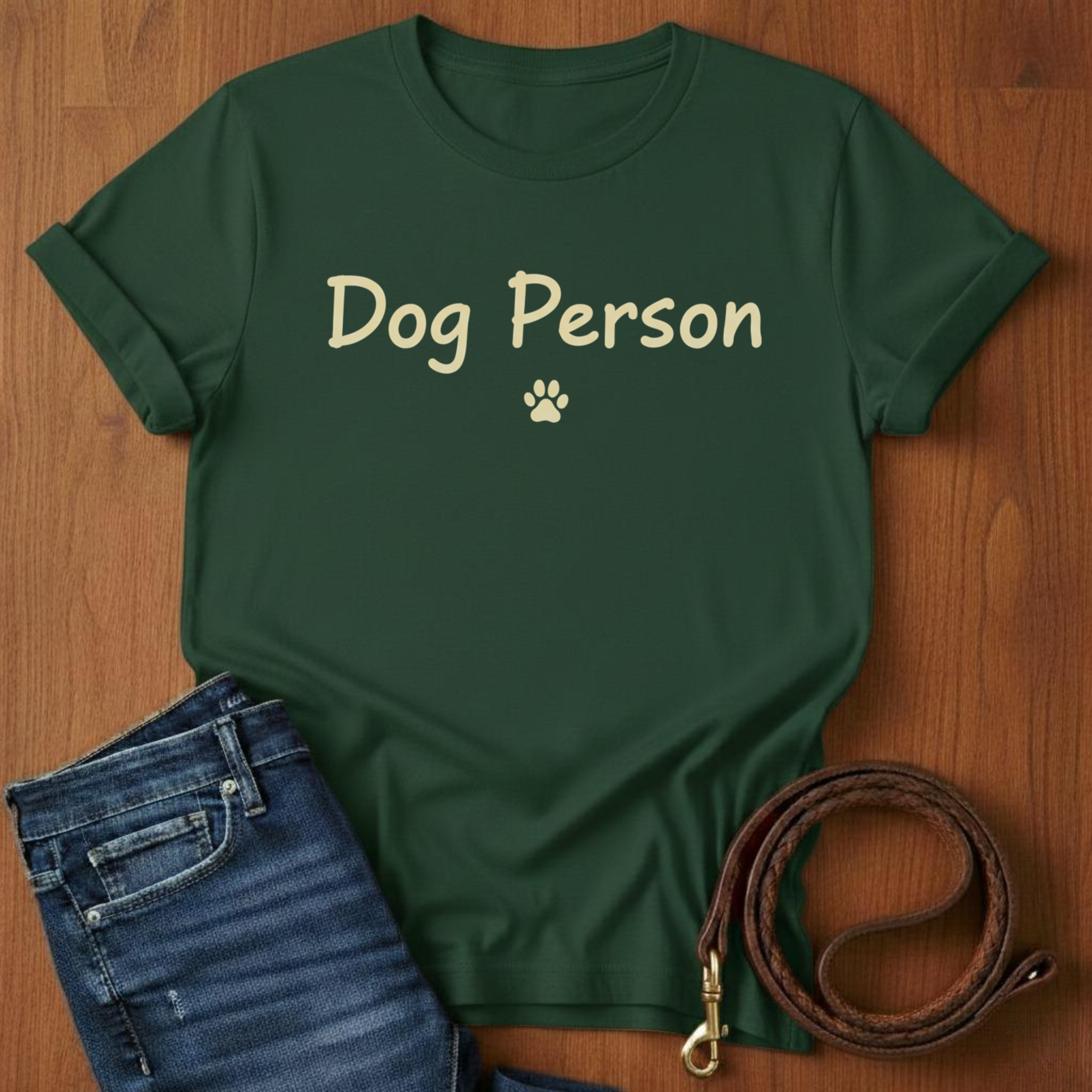 Dog Person Paw Print T-Shirt — alternate color — Always My Dog
