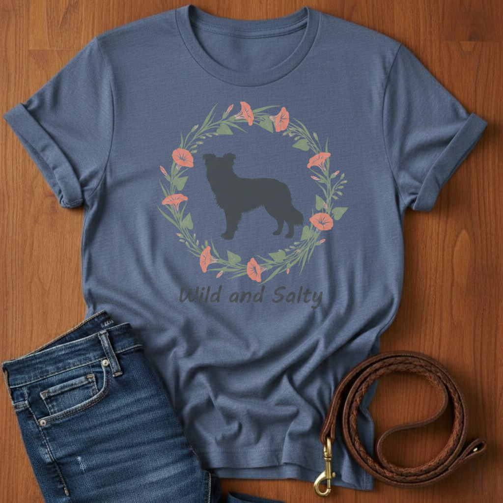 Wild and Salty Border Collie T-Shirt
