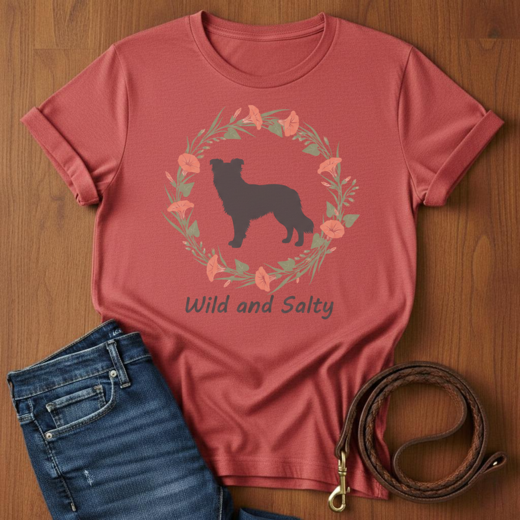 Wild and Salty Border Collie T-Shirt