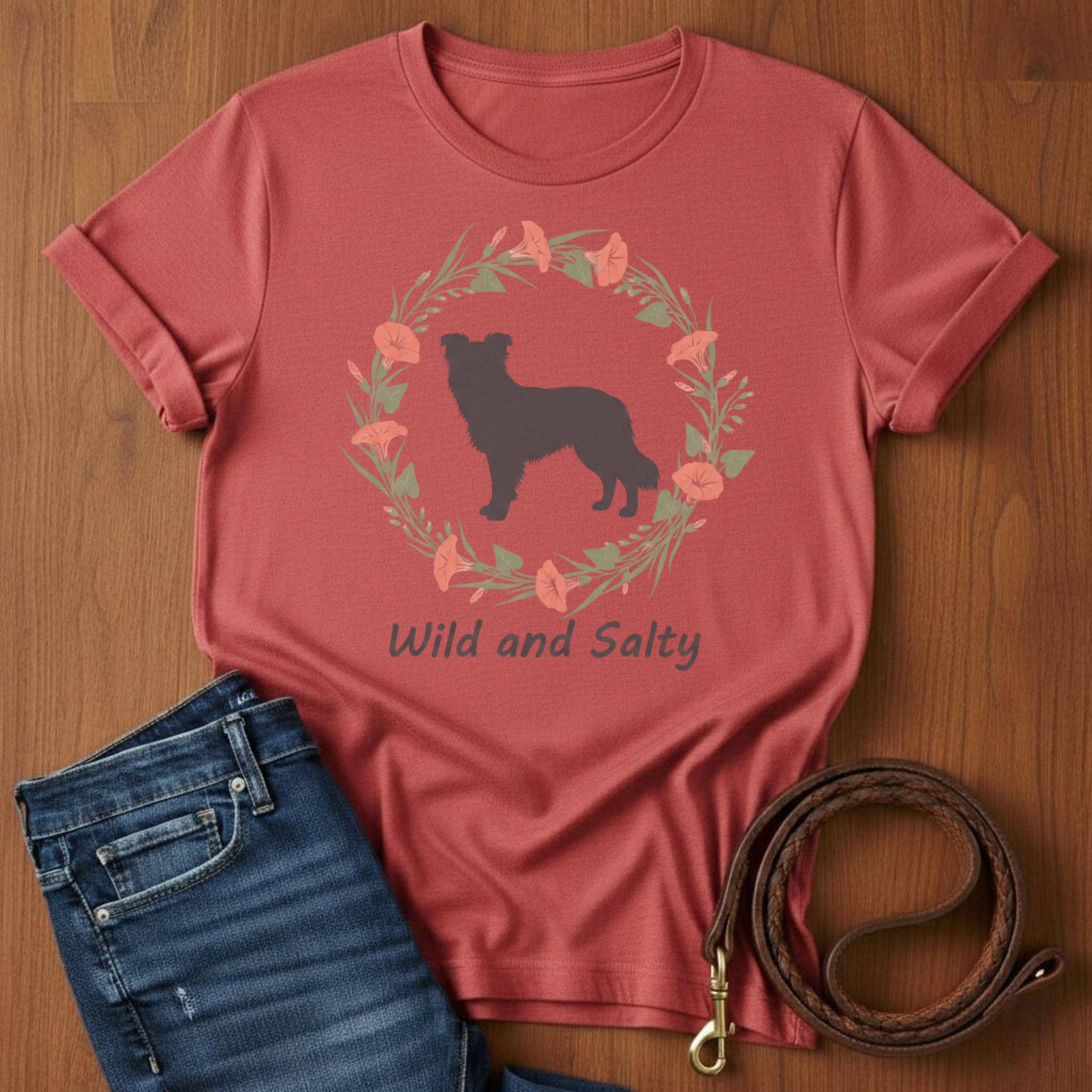 Wild and Salty Border Collie T-Shirt