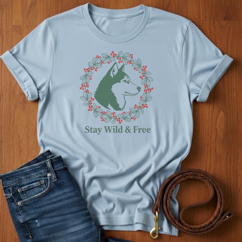 Stay Wild & Free Akita T-Shirt