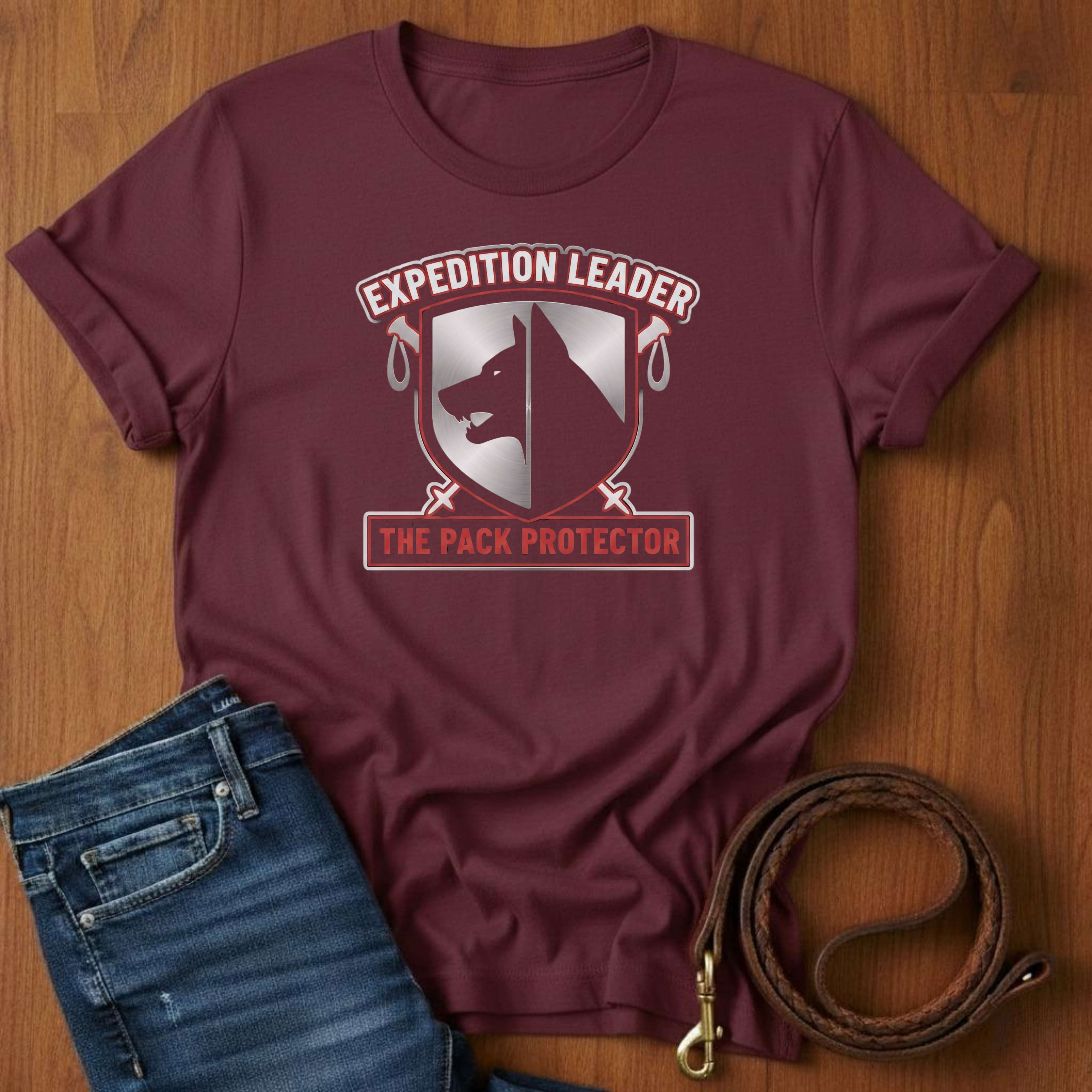Expedition Leader T-Shirt — detail view — Always My Dog