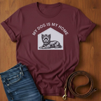 My Dog Is My Home Yorkshire Terrier T-Shirt — detail view — Always My Dog