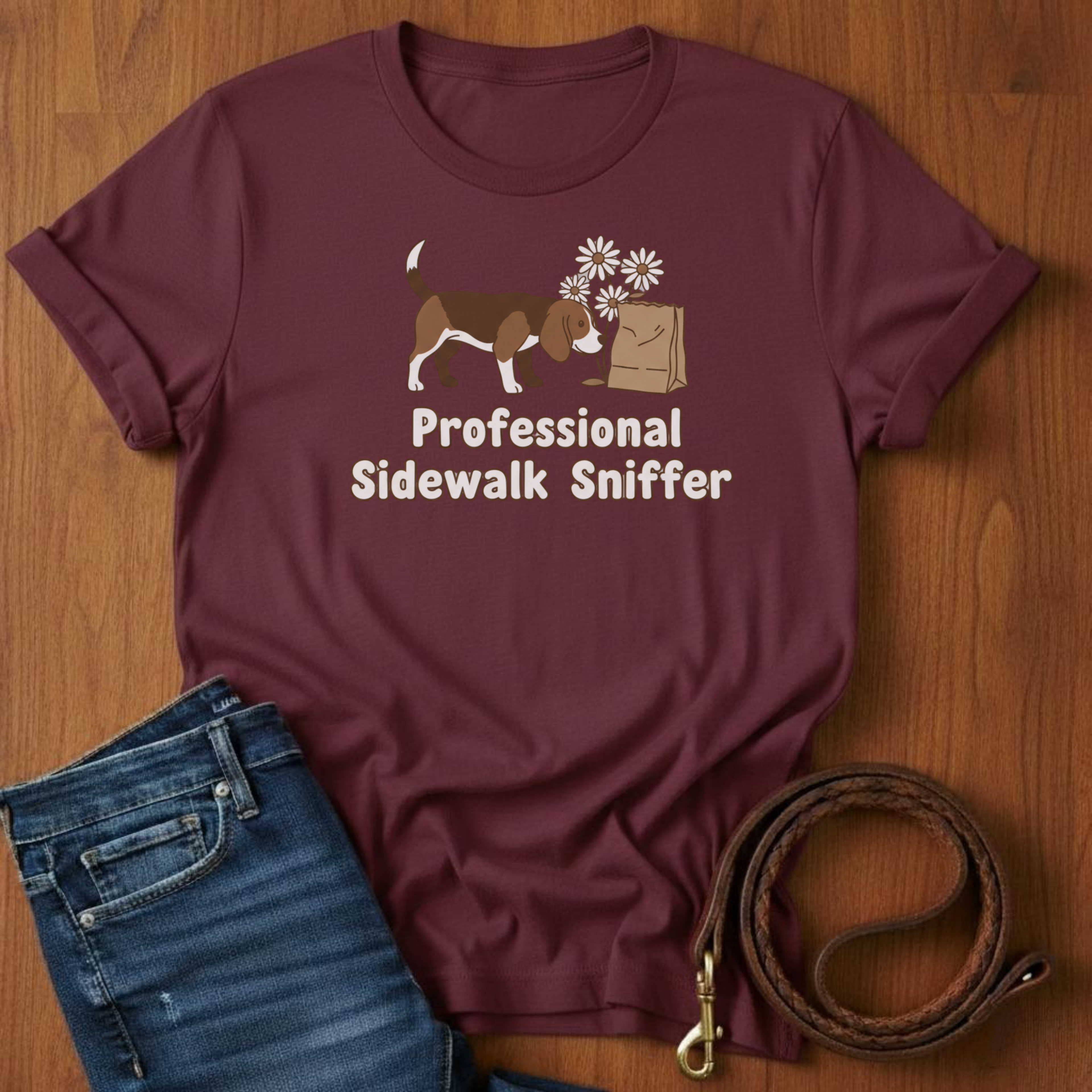 Professional Sidewalk Sniffer Beagle T-Shirt