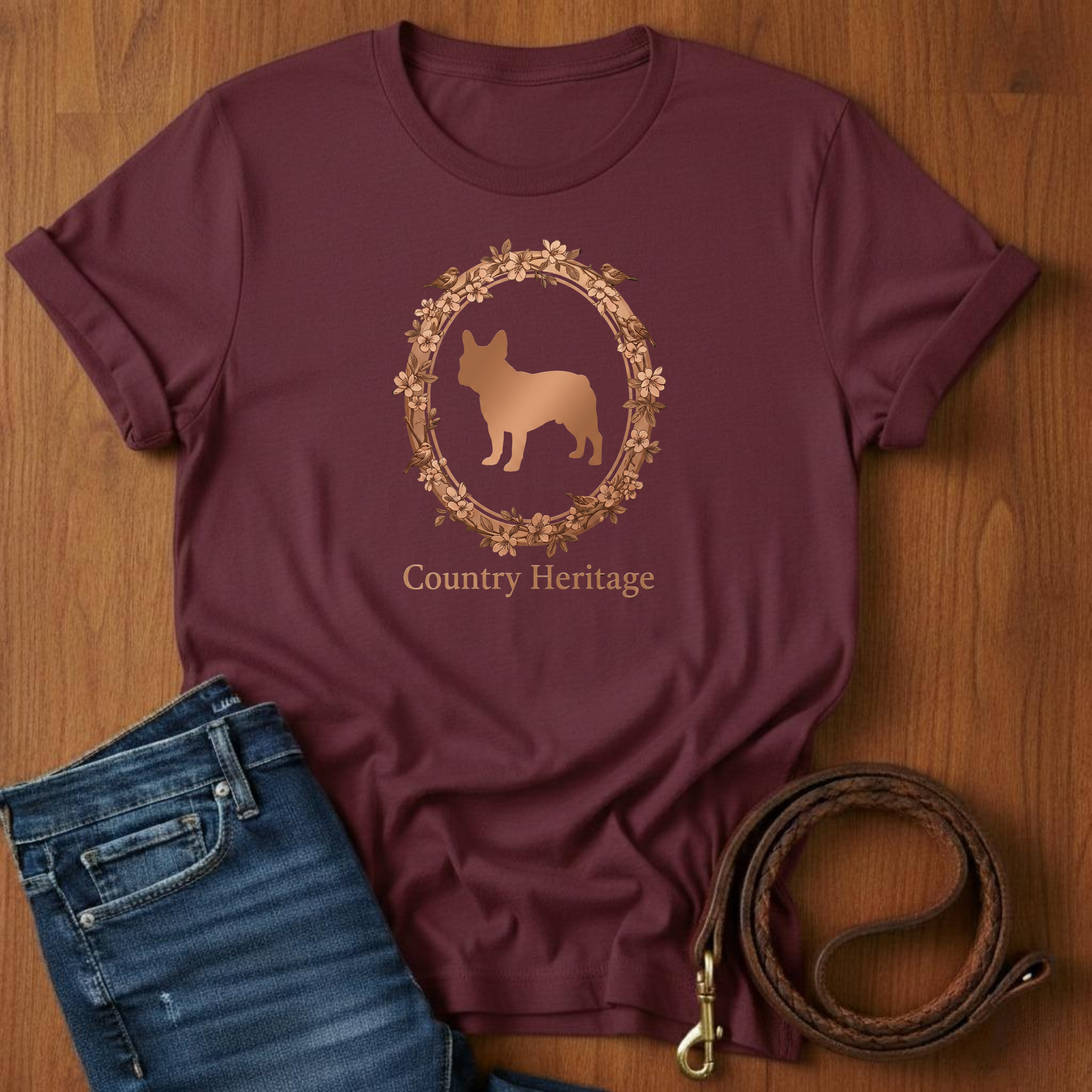 Country Heritage French Bulldog T-Shirt