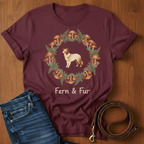 Fern and Fur Border Collie T-Shirt — detail view — Always My Dog