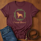 Forest Bound Golden Retriever T-Shirt — detail view — Always My Dog