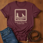 Home Is Where The Field Ends T-Shirt — detail view — Always My Dog
