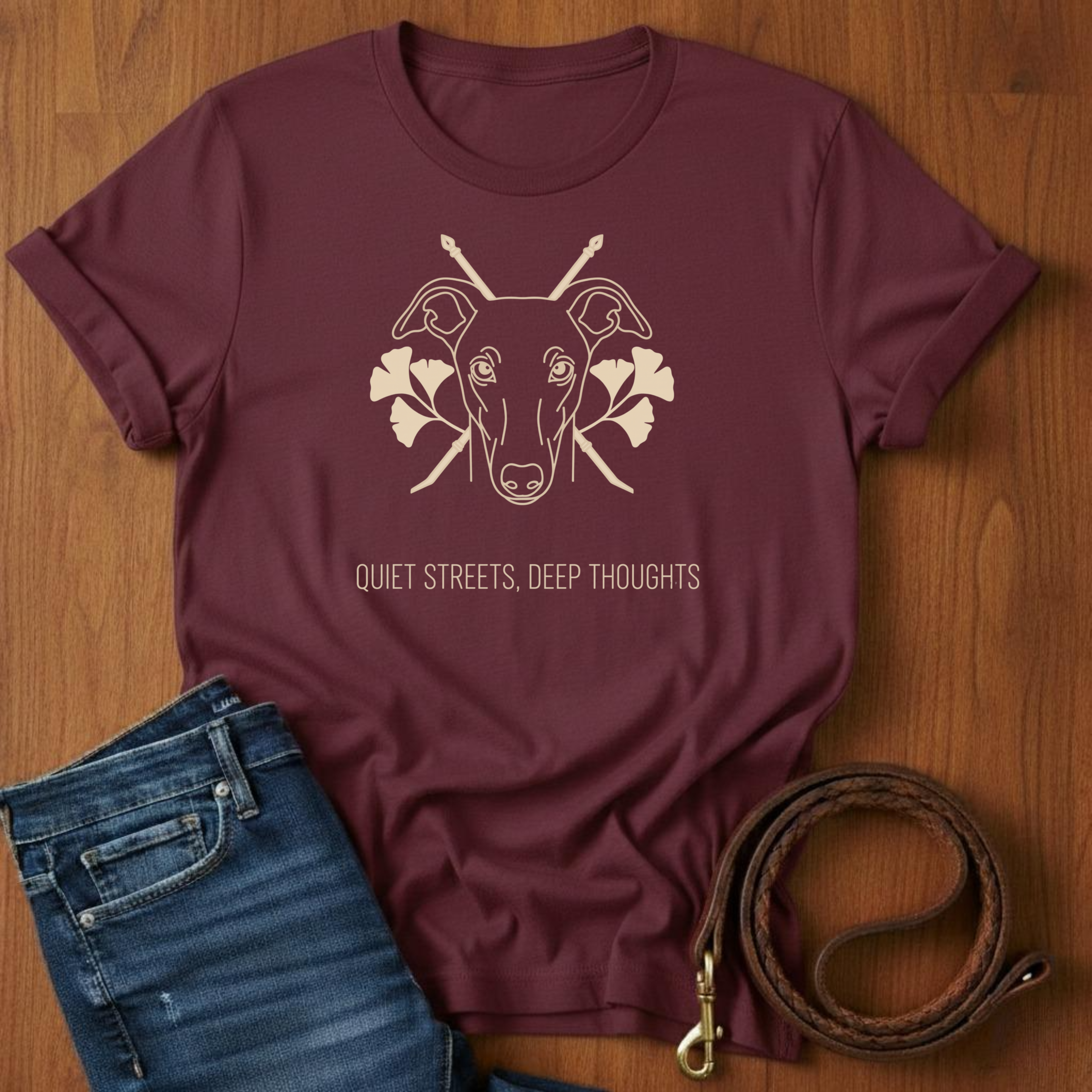 Quiet Street. Deep Thoughts Greyhound T-Shirt