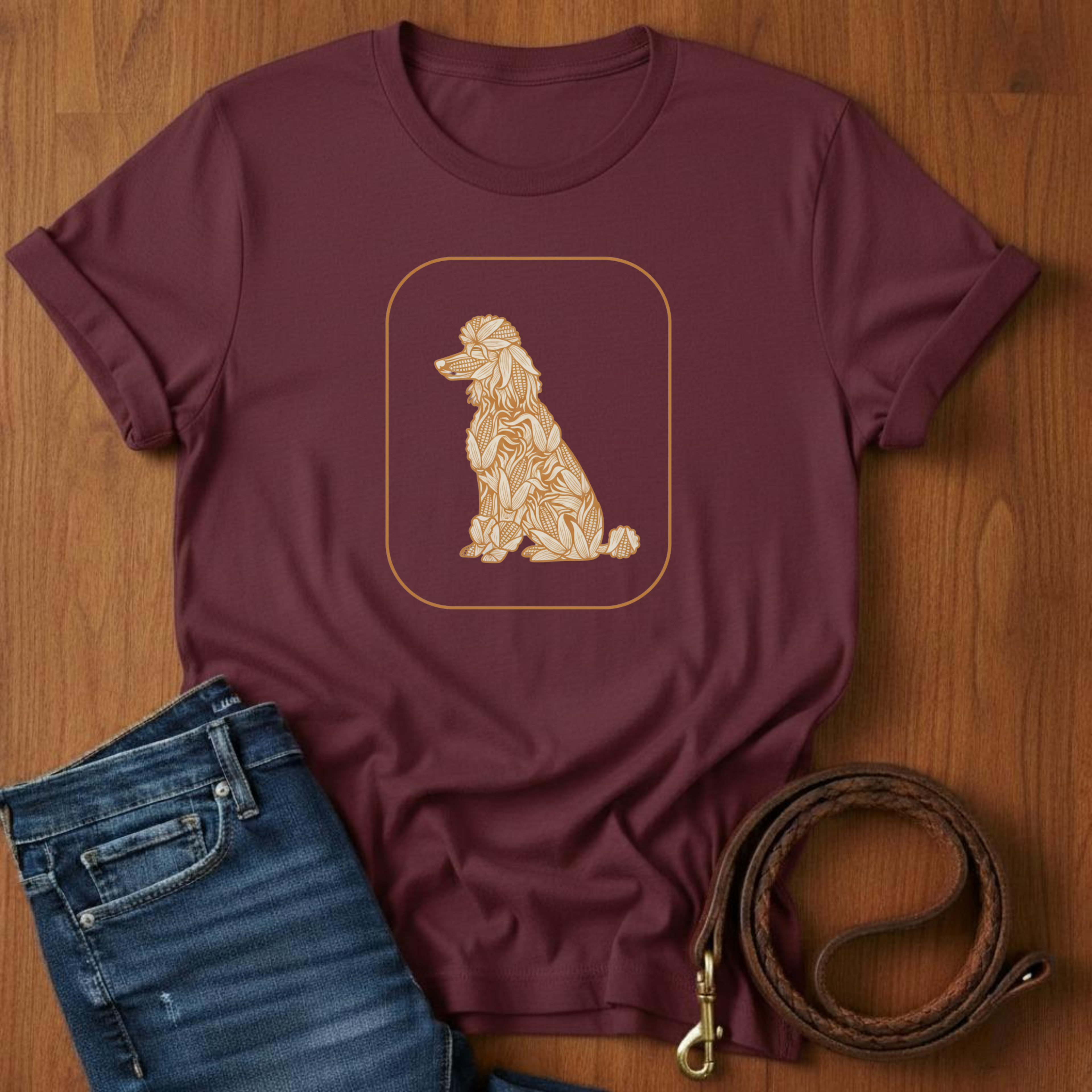 Corn Husk Country Poodle T-Shirt