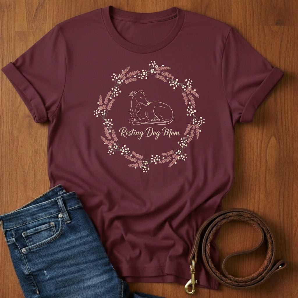 Resting Dog Mom Greyhound T-Shirt