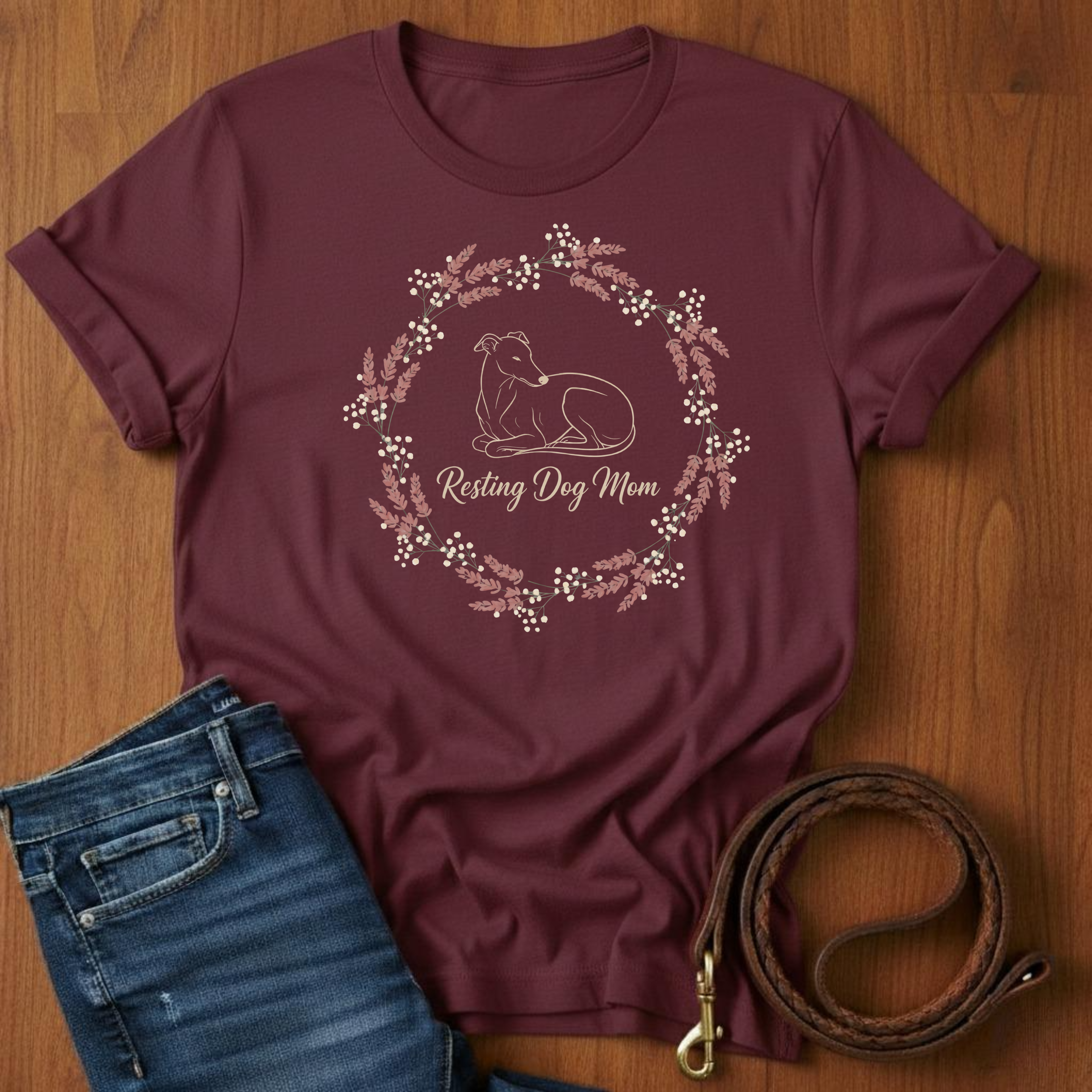 Resting Dog Mom Greyhound T-Shirt