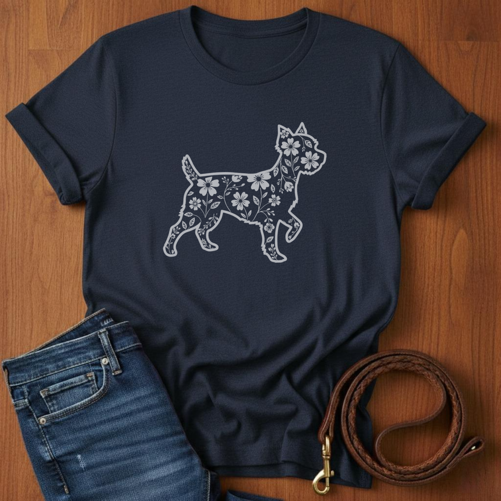Yorkshire Terrier in Flowers T-Shirt