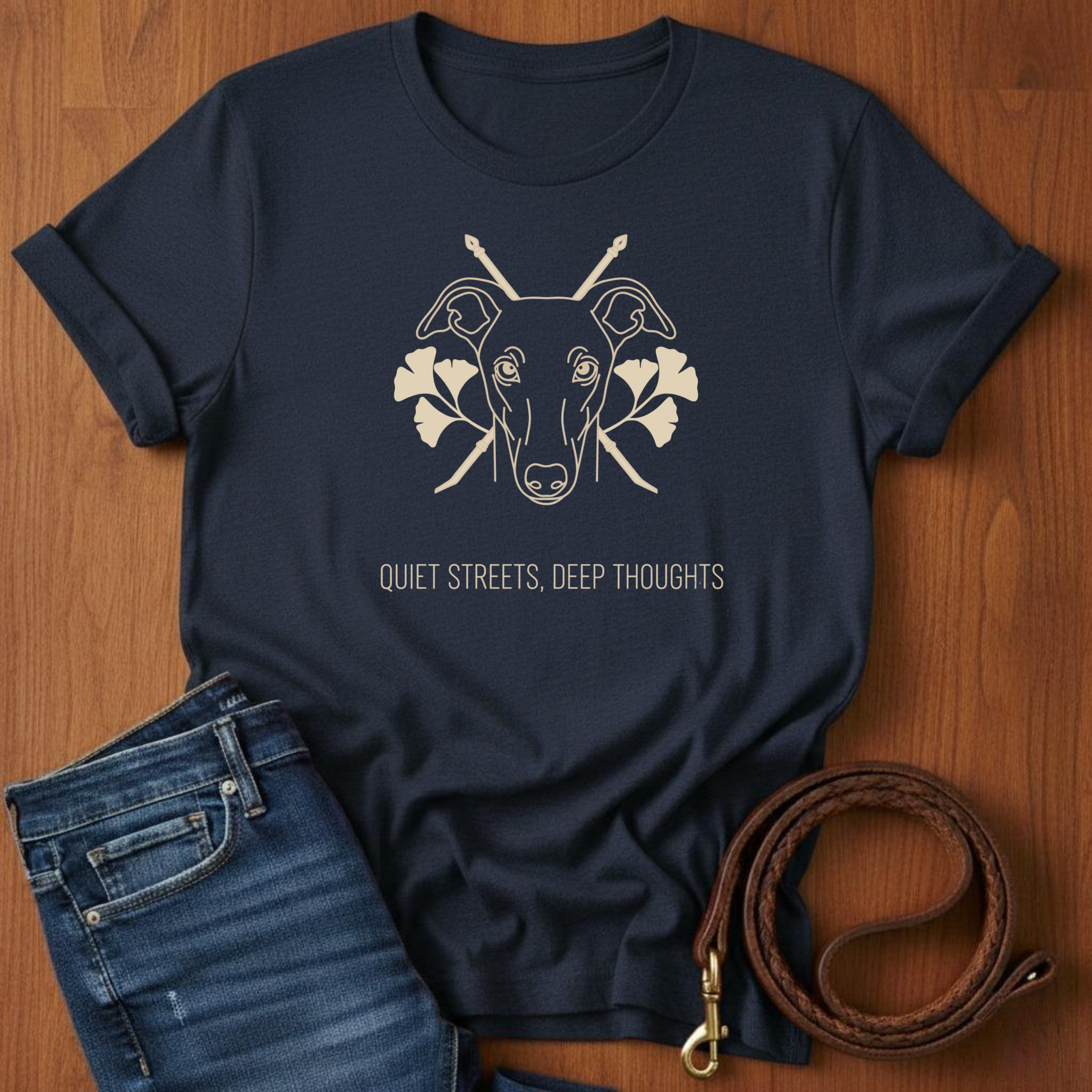 Quiet Street. Deep Thoughts Greyhound T-Shirt
