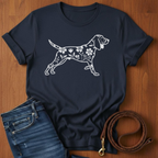 Flower Beagle T-Shirt — detail view — Always My Dog