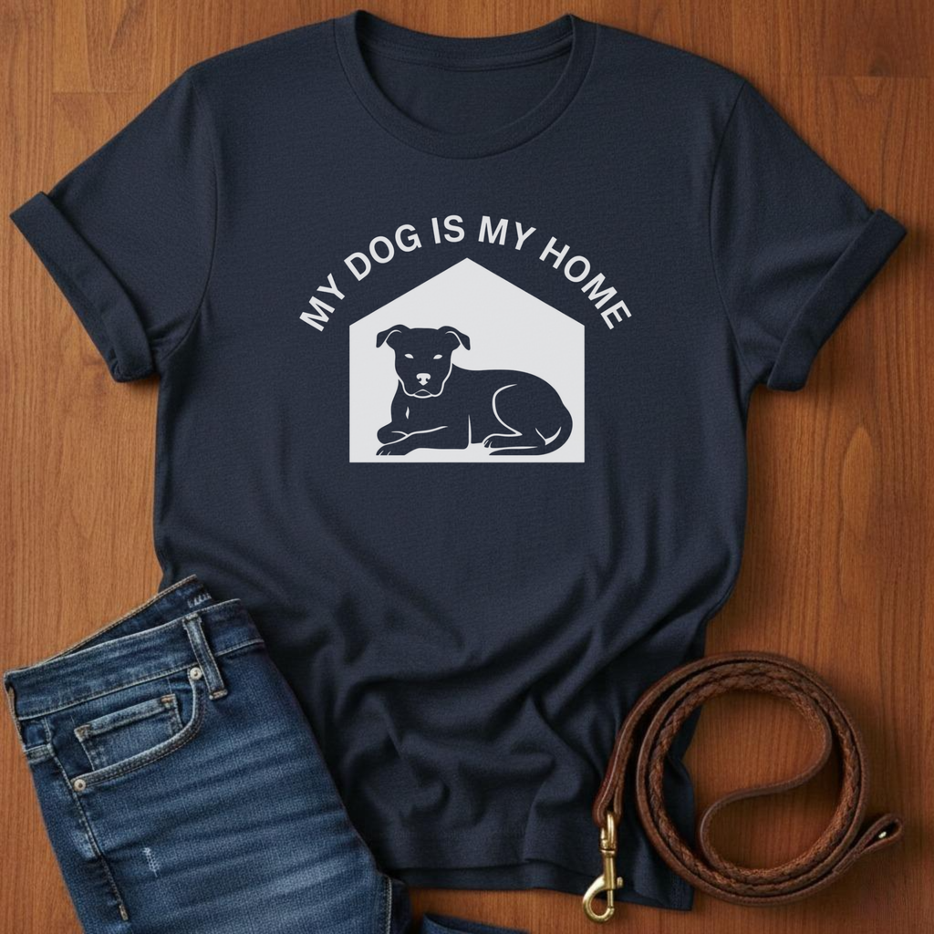 My Dog Is My Home Pitbull T-Shirt — Pitbull lover t-shirt by Always My Dog