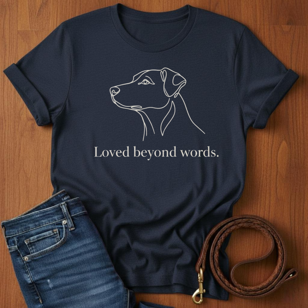 Loved Beyond Words T-Shirt — detail view — Always My Dog