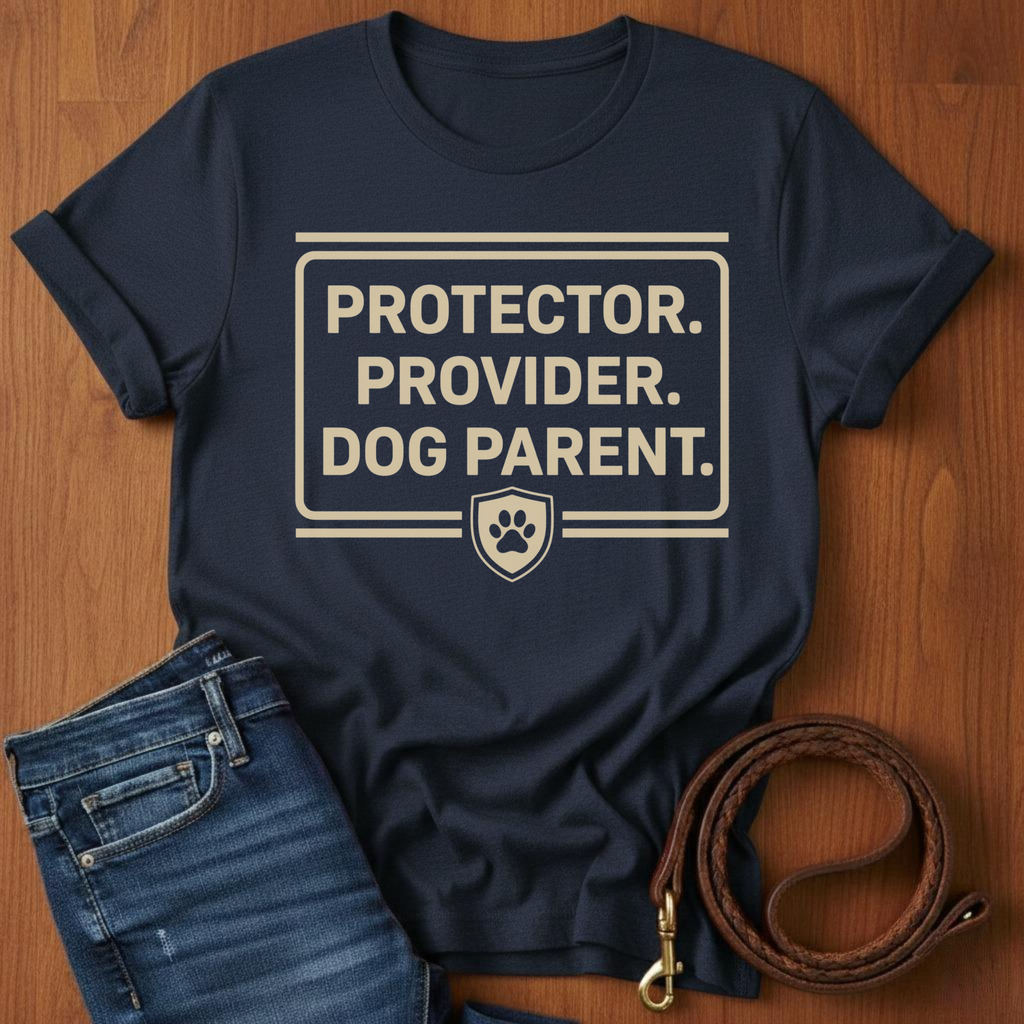 Paw Print Protector. Provider. Dog Parent T-Shirt — alternate color — Always My Dog