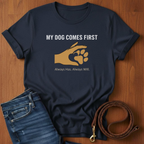 My Dog Comes First Hand Heart T-Shirt — alternate color — Always My Dog