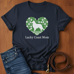 Lucky Coast Mom Sheltie T-Shirt — detail view — Always My Dog
