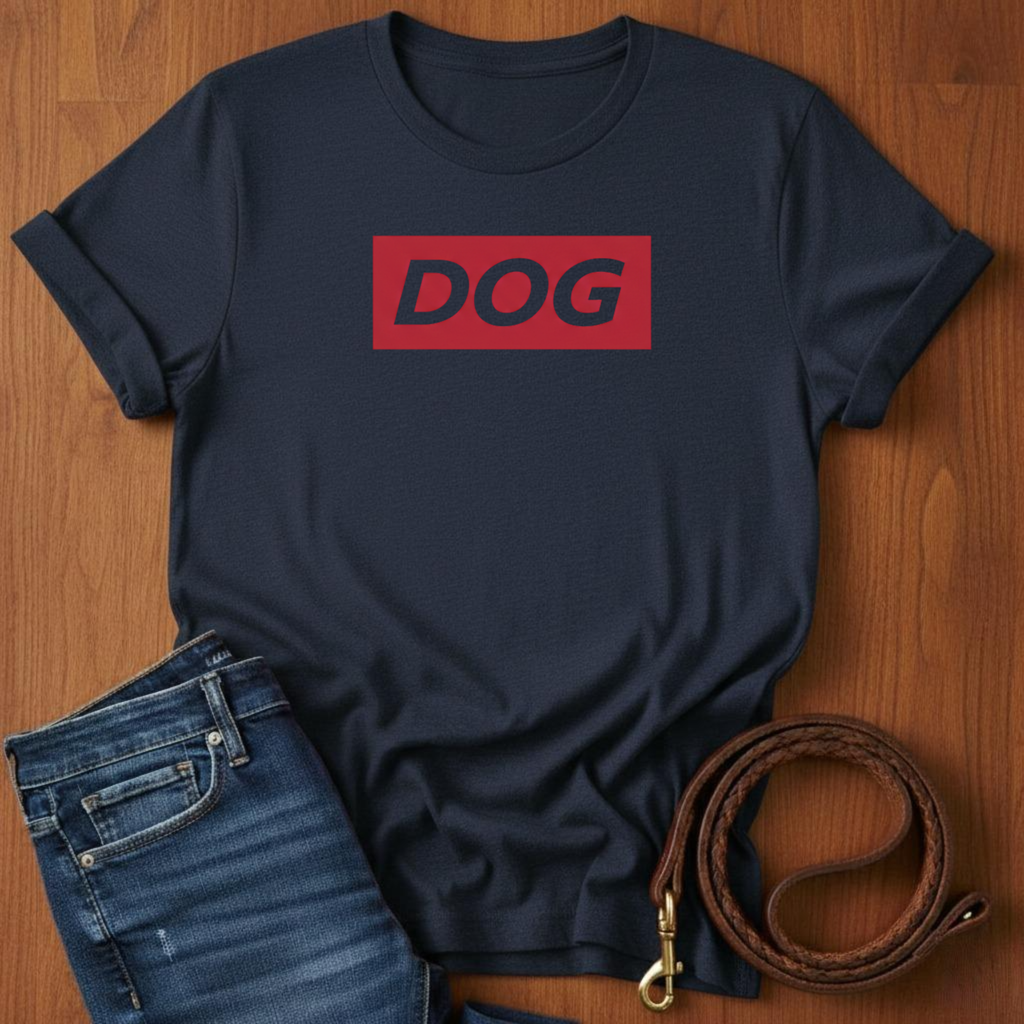 Red Dog T-Shirt — detail view — Always My Dog