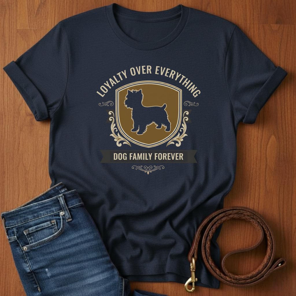 Loyalty Over Everything Yorkshire Terrier T-Shirt — detail view — Always My Dog