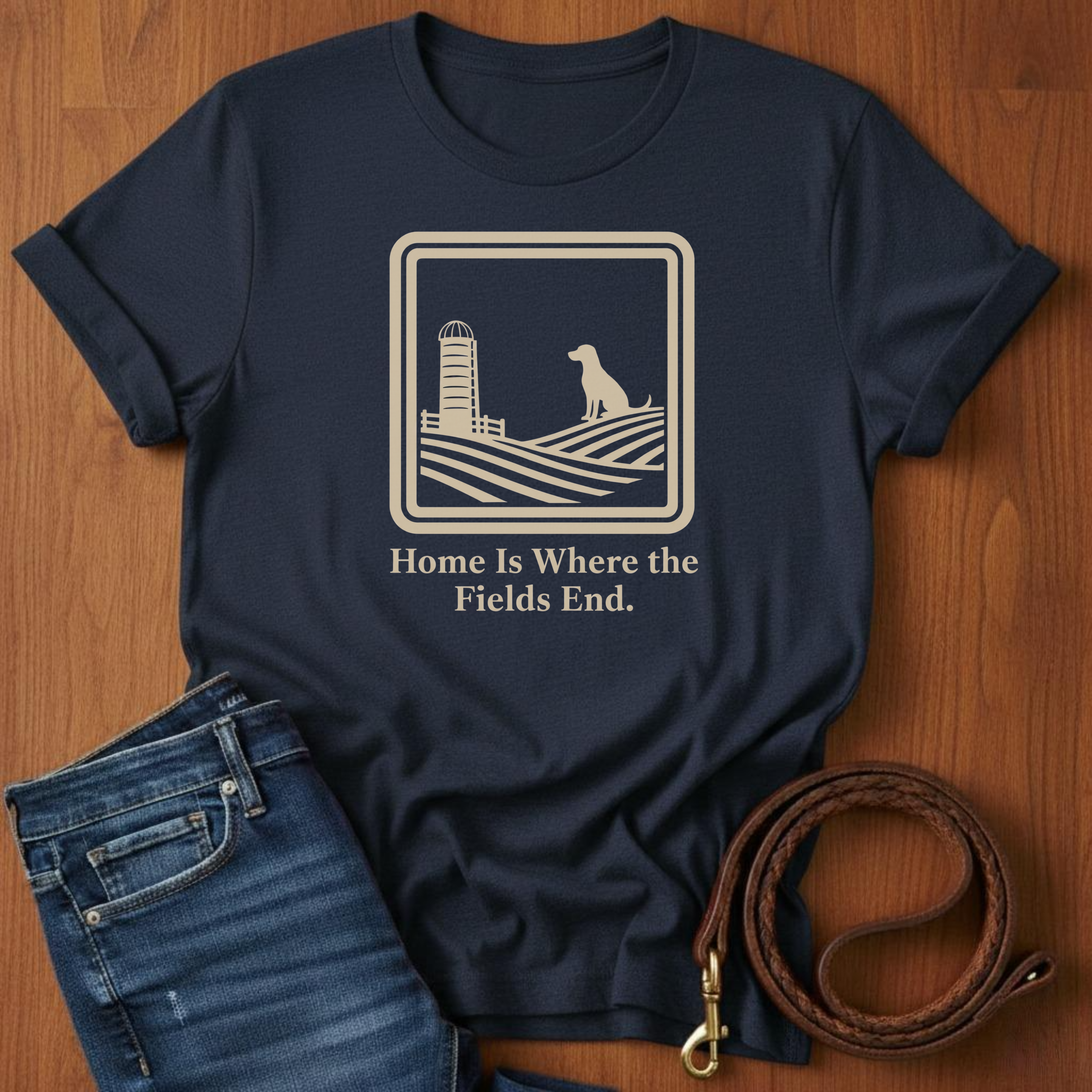 Home Is Where The Field Ends T-Shirt — dog lover t-shirt by Always My Dog