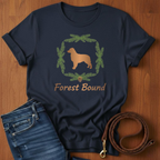 Forest Bound Golden Retriever T-Shirt — detail view — Always My Dog