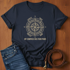 My Compass Has Four Paws T-Shirt — dog lover t-shirt by Always My Dog