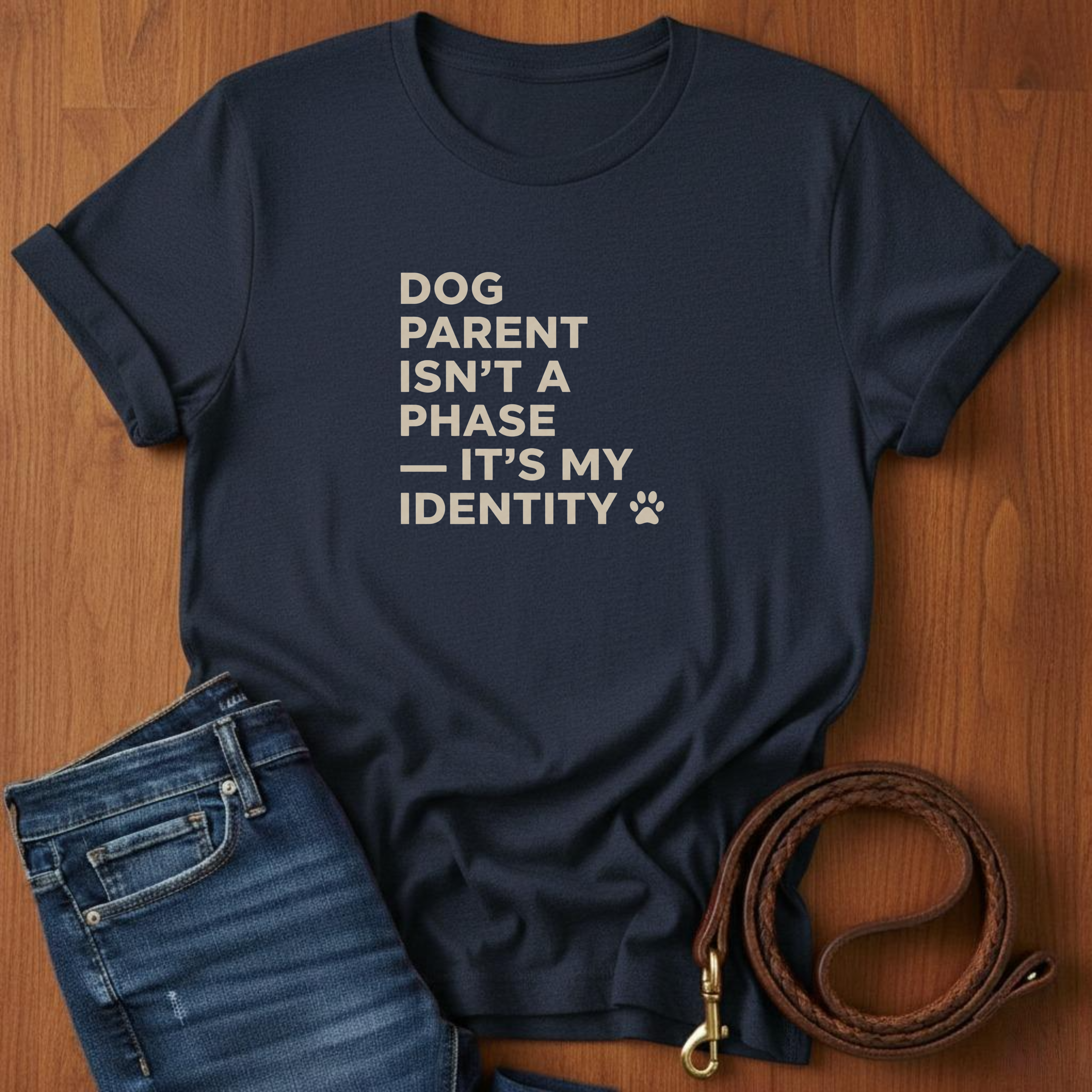 Dog Parent Isn't A Phase T-Shirt — detail view — Always My Dog