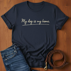 My Dog Is My Home Script T-Shirt — detail view — Always My Dog