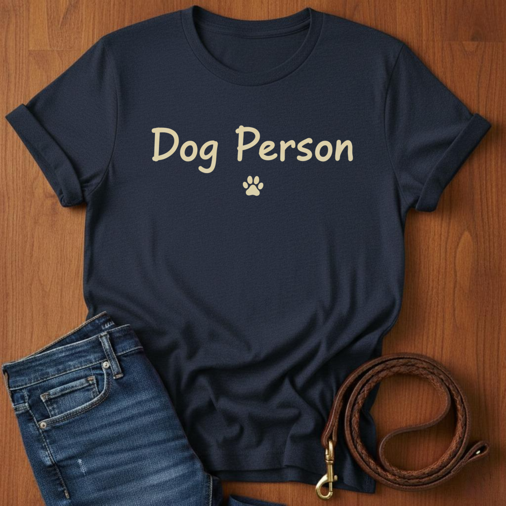 Dog Person Paw Print T-Shirt — detail view — Always My Dog