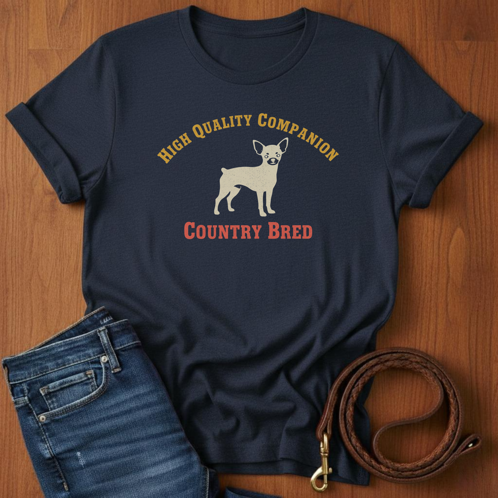 High Quality Companion Chihuahua T-Shirt — detail view — Always My Dog