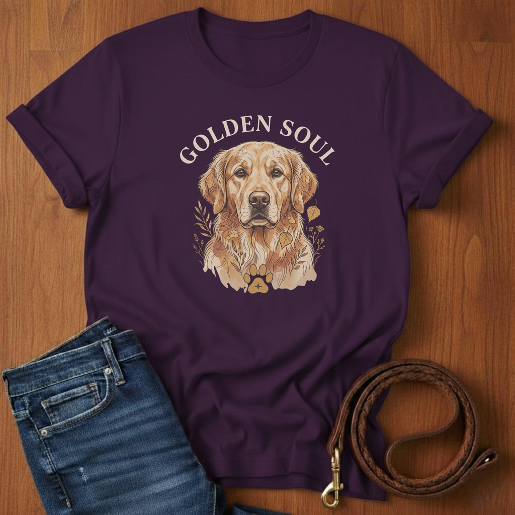 Golden Soul T-Shirt — close-up — Always My Dog