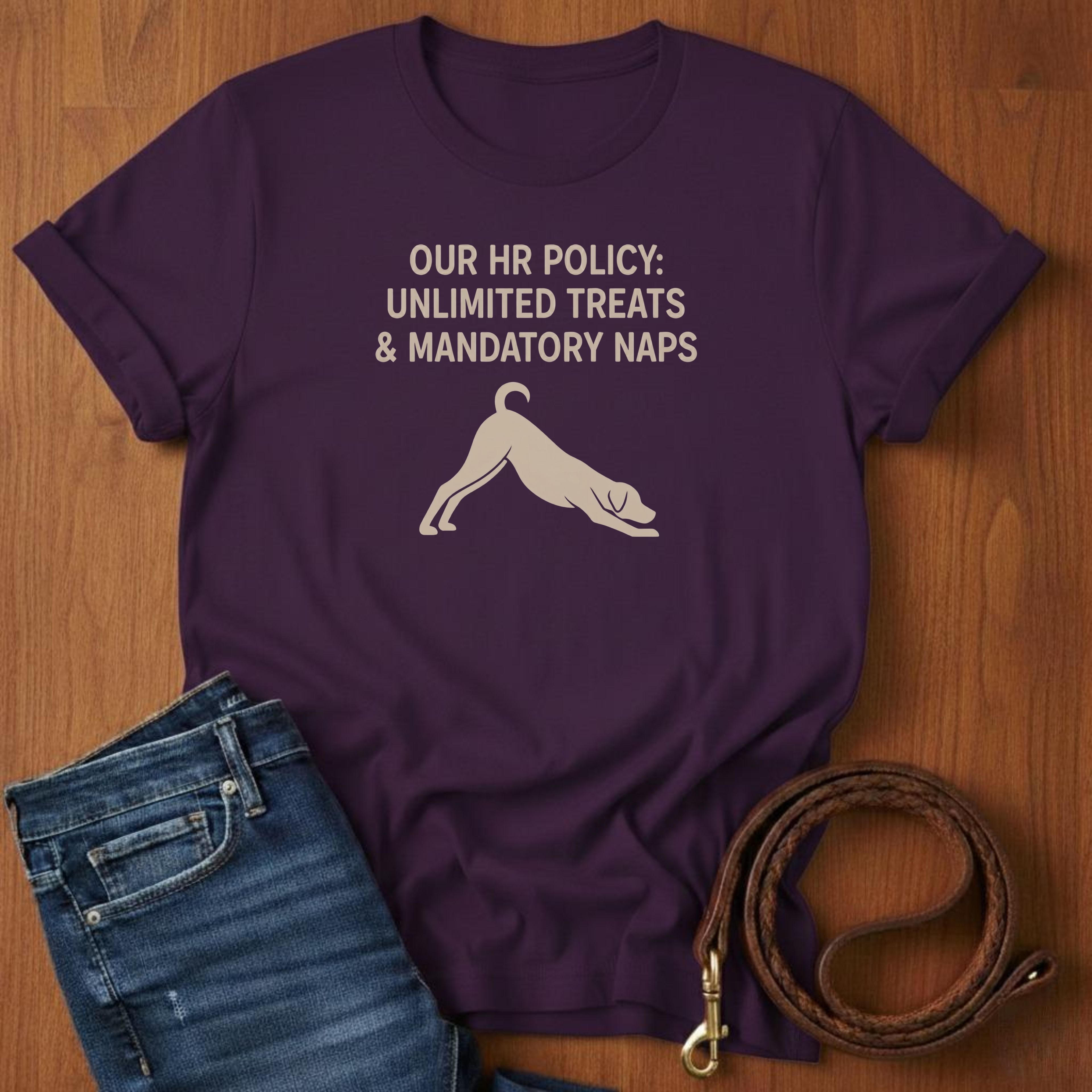 Our HR Policy T-Shirt — detail view — Always My Dog