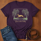 Grace in the Valley Greyhound T-Shirt — close-up — Always My Dog