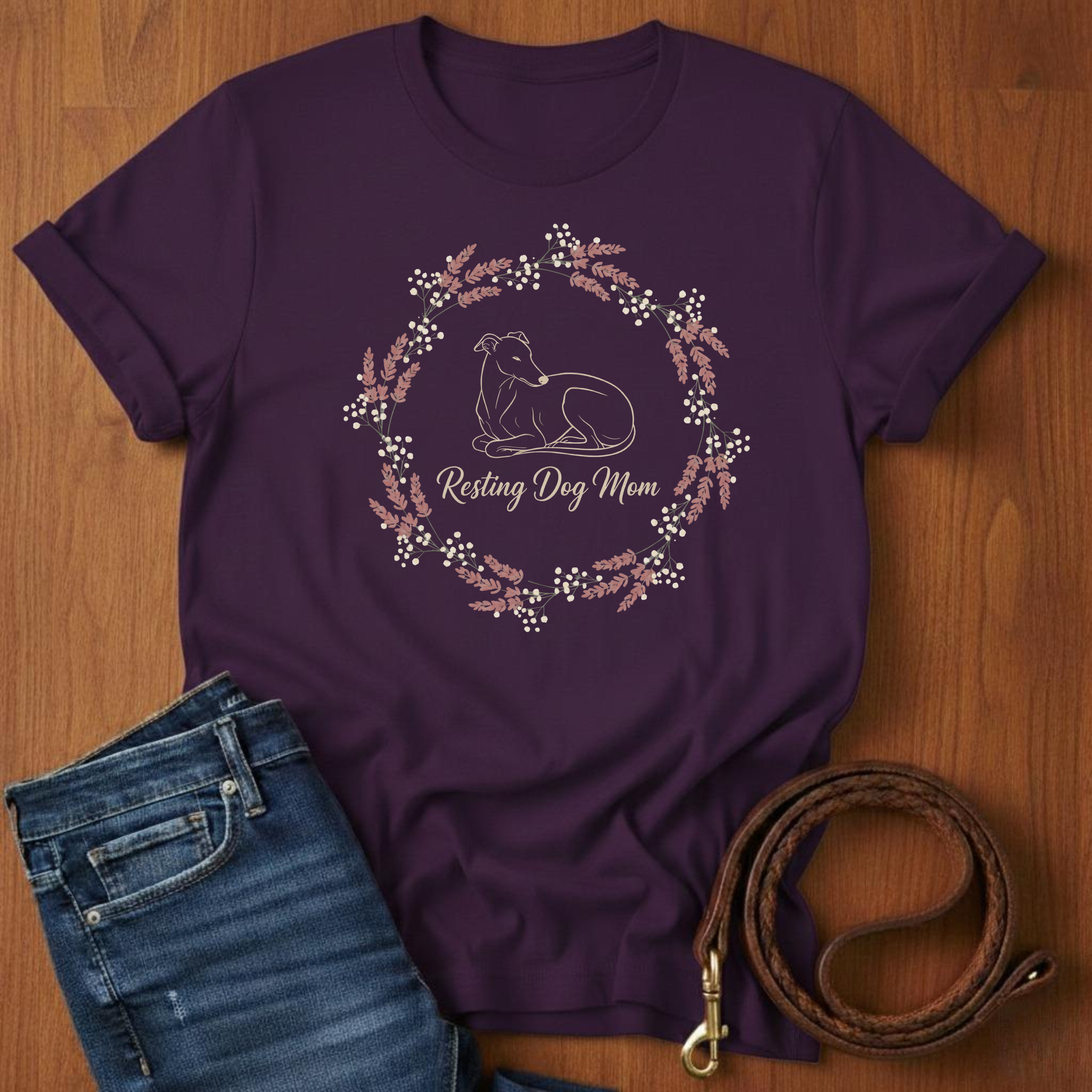 Resting Dog Mom Greyhound T-Shirt