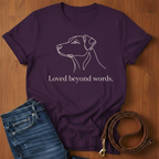 Loved Beyond Words T-Shirt — close-up — Always My Dog