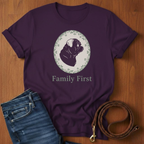 Family First Pug T-Shirt — close-up — Always My Dog