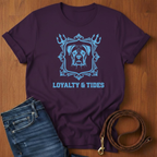 Loyalty and Tides Boxer T-Shirt — close-up — Always My Dog