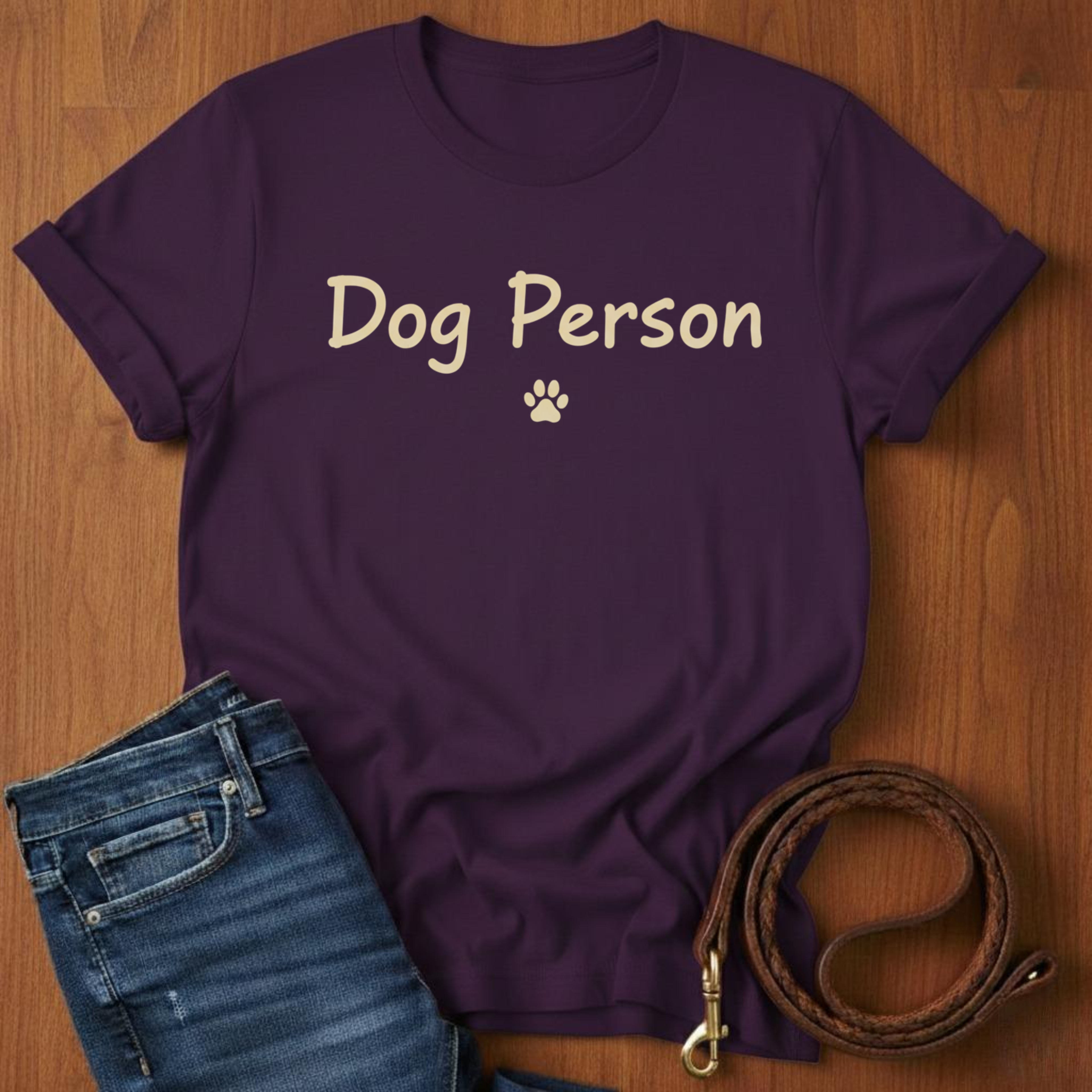 Dog Person Paw Print T-Shirt — detail view — Always My Dog