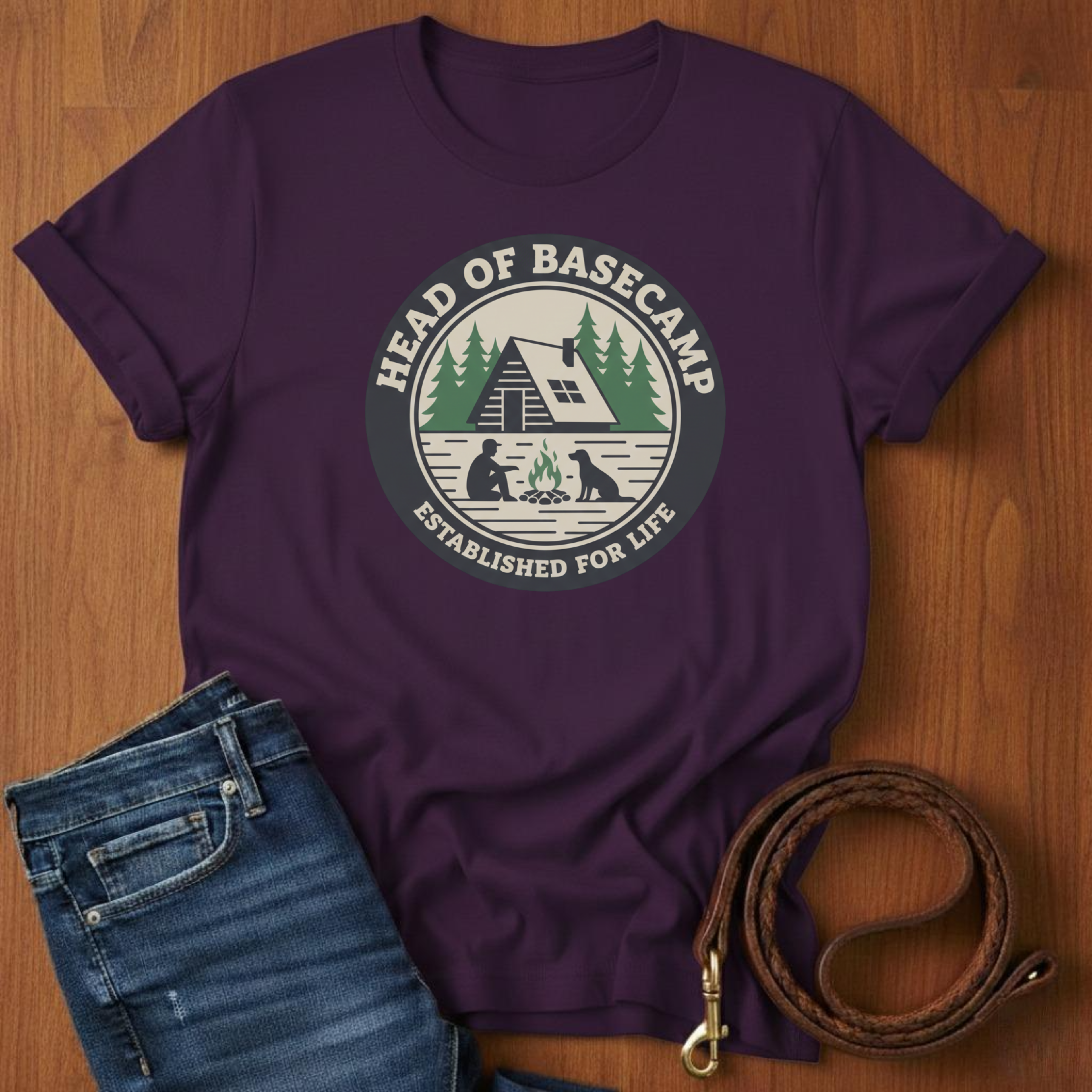 Head of Basecamp T-Shirt — detail view — Always My Dog