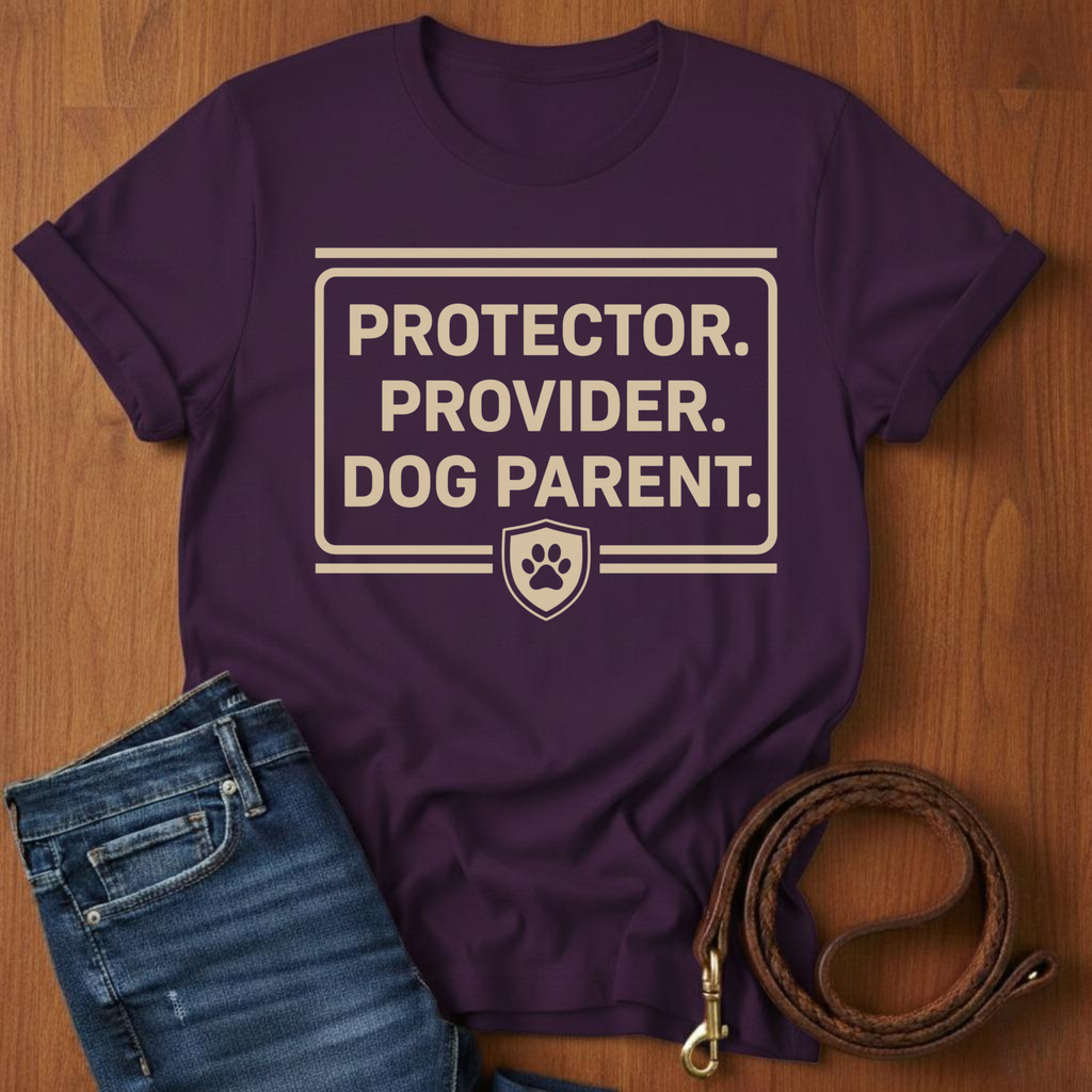 Paw Print Protector. Provider. Dog Parent T-Shirt — detail view — Always My Dog