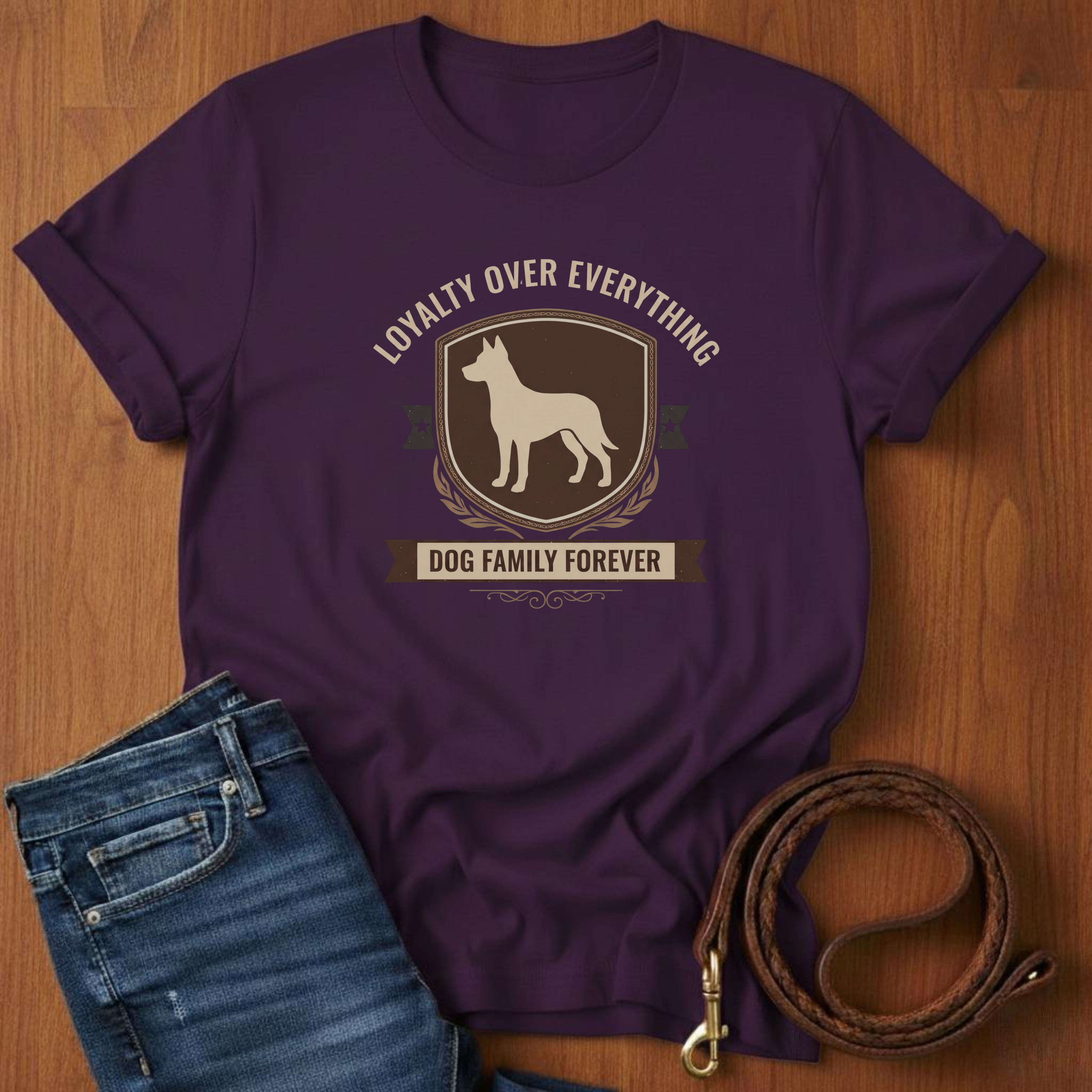 Loyalty Over Everything T-Shirt — detail view — Always My Dog