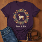Fern and Fur Border Collie T-Shirt — close-up — Always My Dog