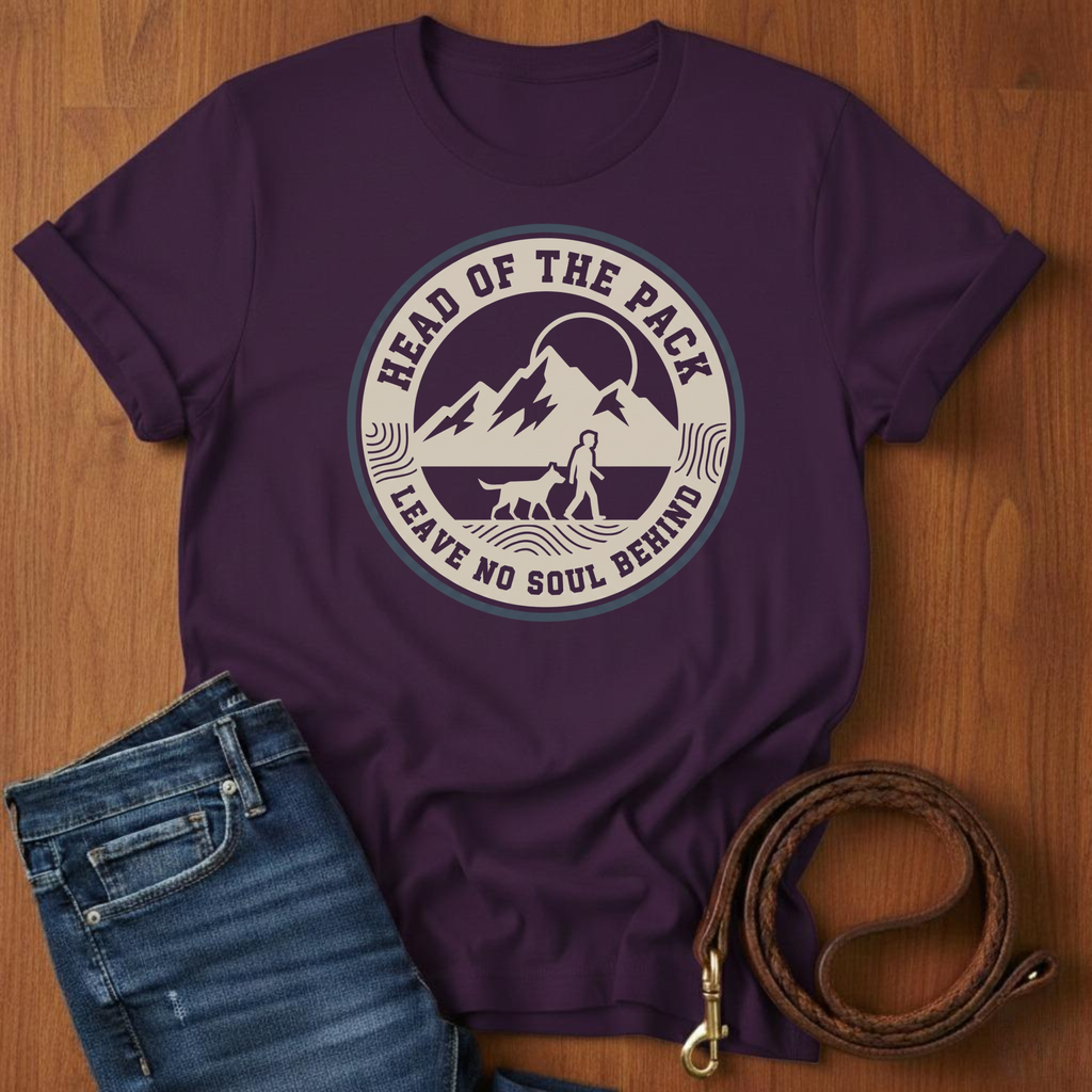 Head of the Pack T-Shirt — close-up — Always My Dog