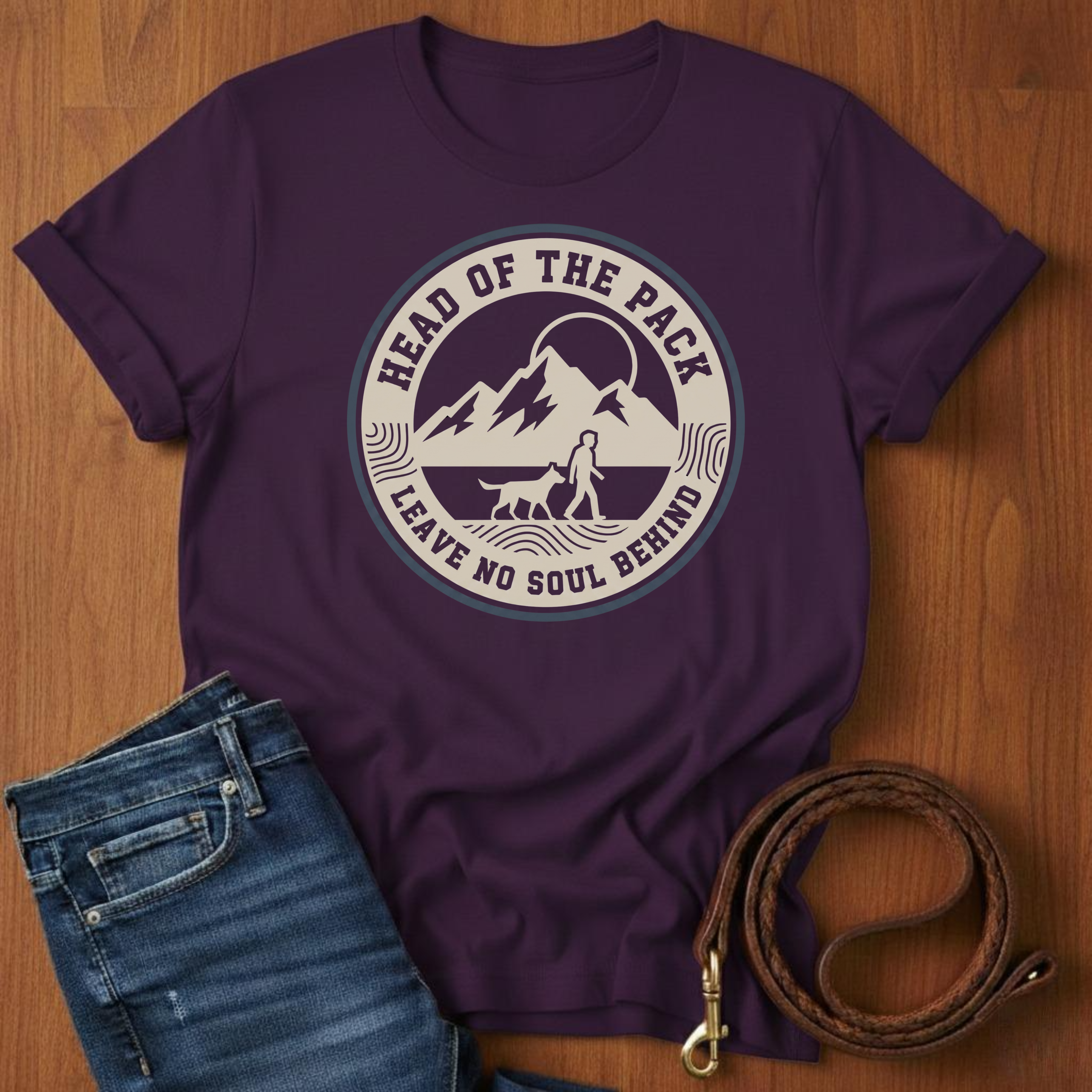 Head of the Pack T-Shirt — close-up — Always My Dog