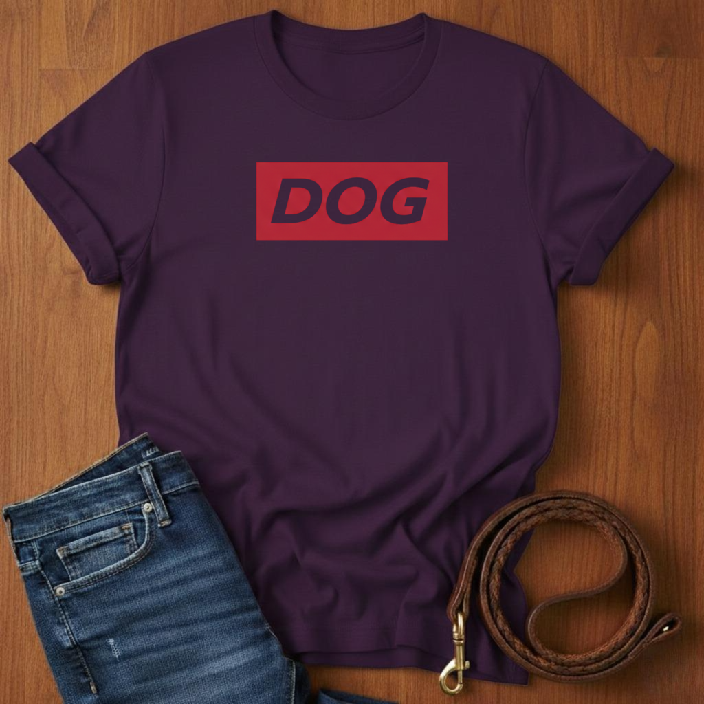 Red Dog T-Shirt — detail view — Always My Dog