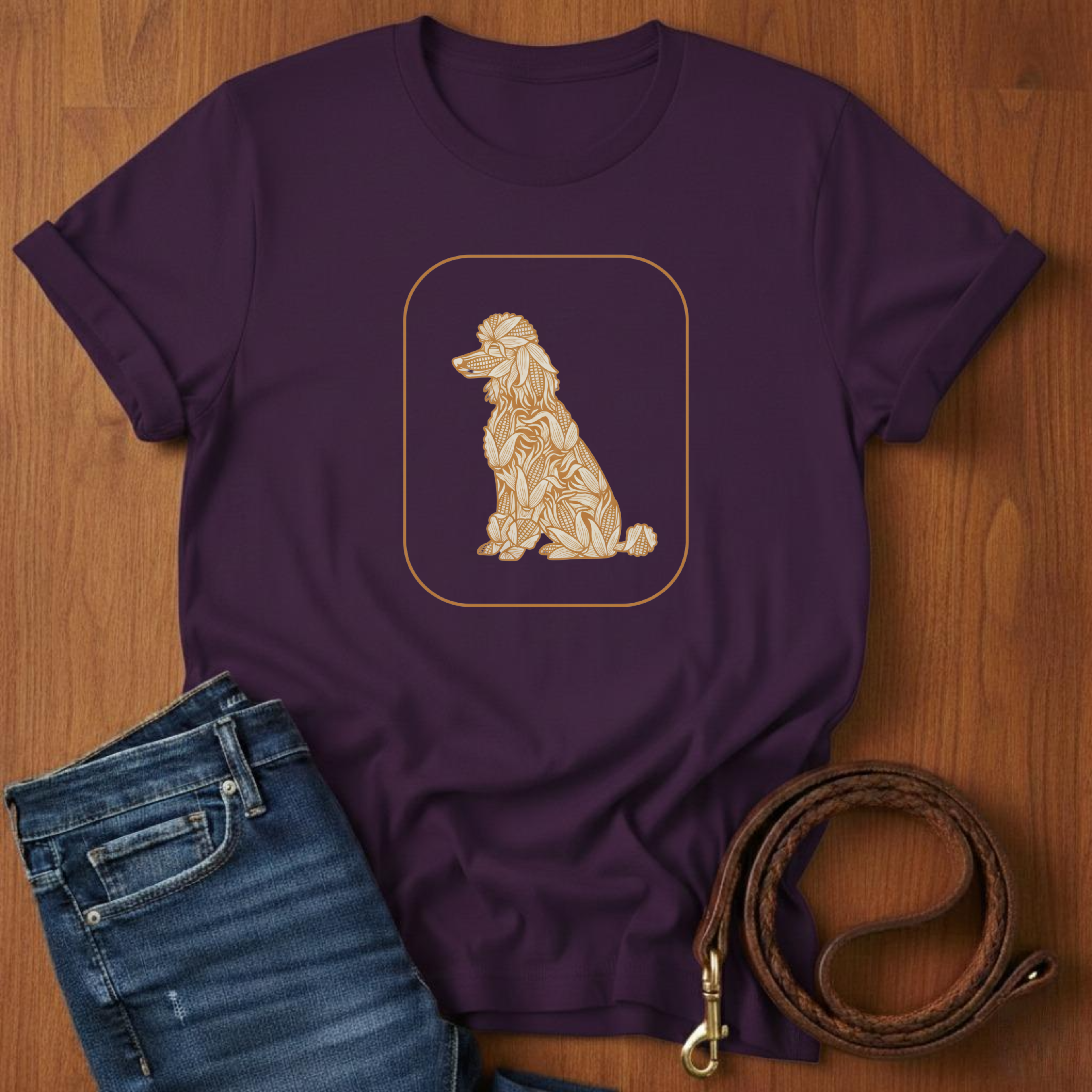Corn Husk Country Poodle T-Shirt