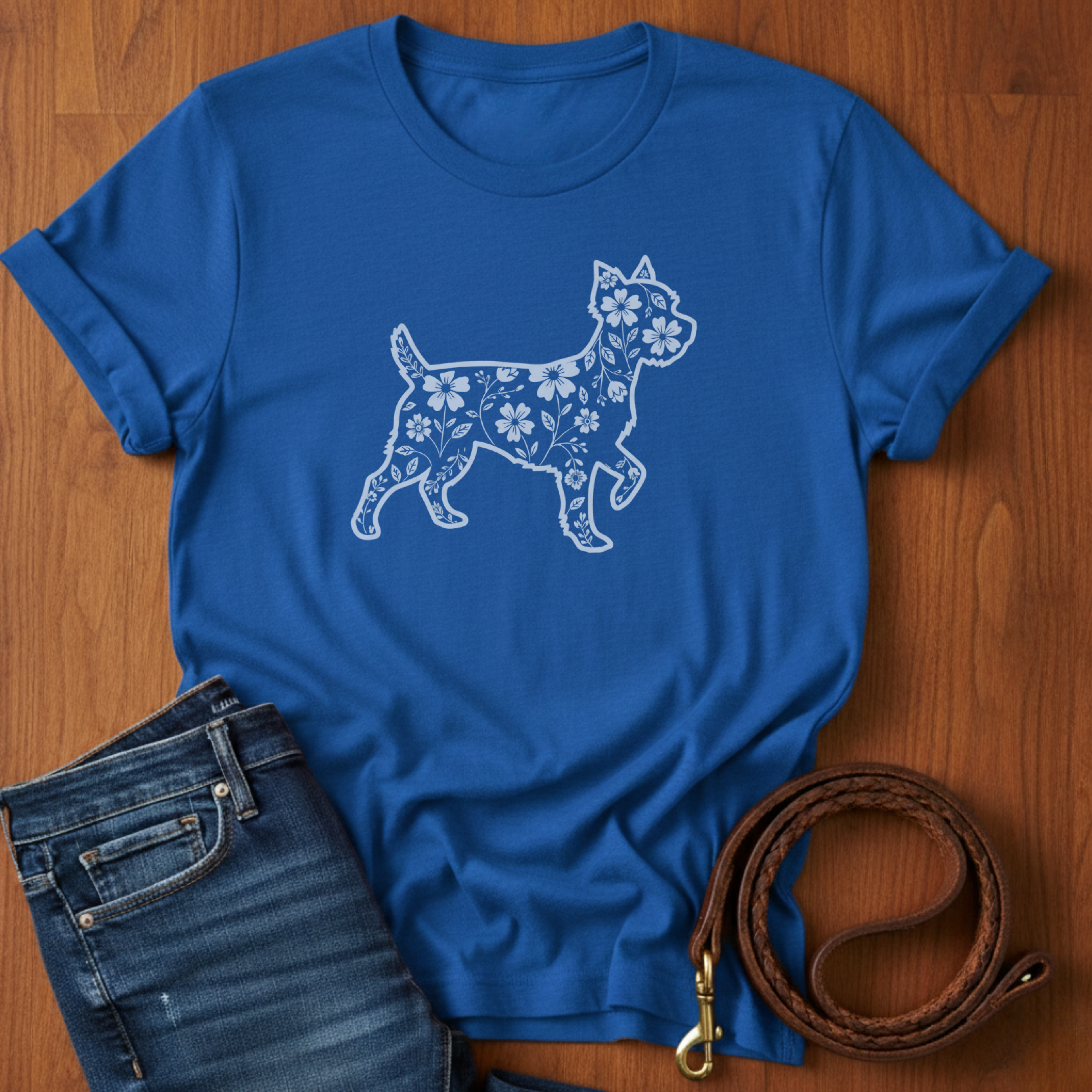 Yorkshire Terrier in Flowers T-Shirt